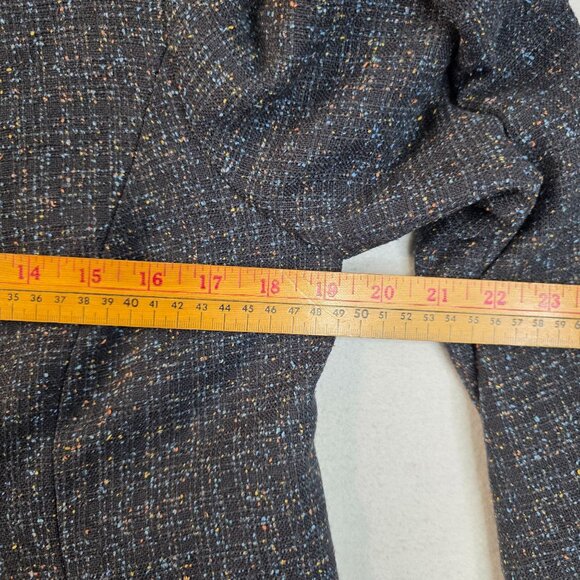Pendleton Wool Silk Size 10 Jacket Double-Breasted Navy Speckled Tweed Deadstock - Picture 9 of 10